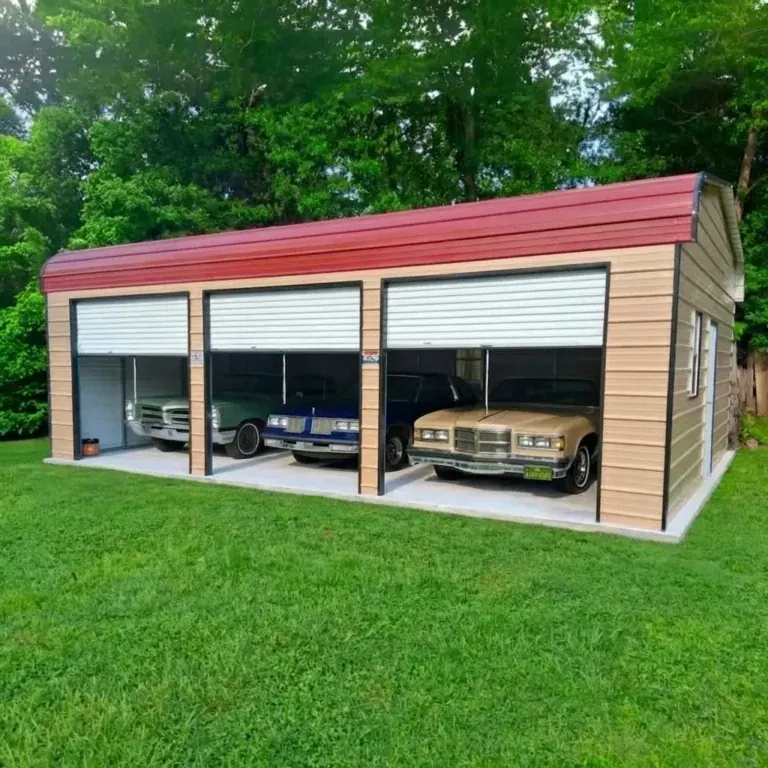 Workhorse 3-Bay Metal Garage by Metal America
